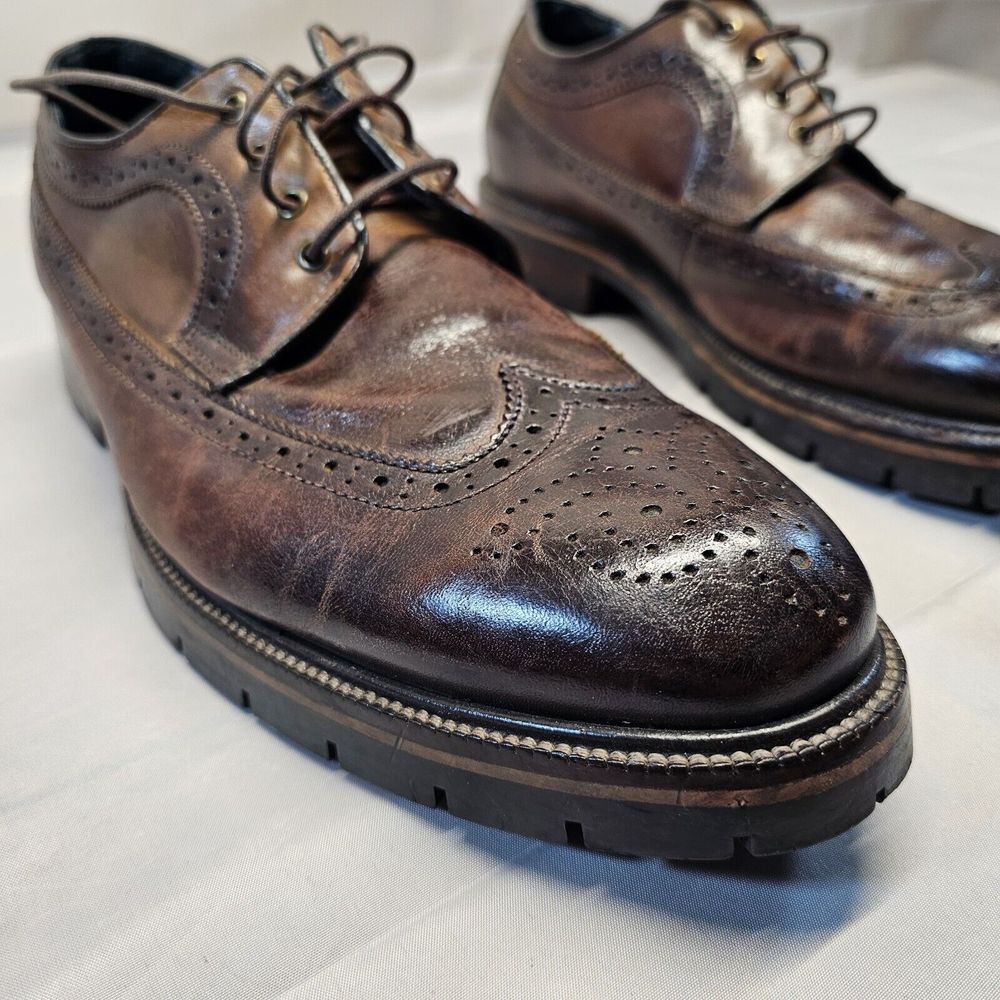 Johnston Murphy Mens XC Flex wingtip Sheepskin Dress Shoe 20-5512 US Size‎ 10 M - Picture 5 of 16